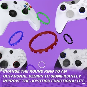 Carmine <strong>Red</strong> Redesigned Octagonal Gated Sticks Accent Rings for <strong>Xbox</strong> Series X/S <strong>Controller</strong> EXtremeRate ASR Version Shell - Product Image 3