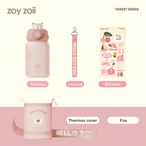 Bình giữ nhiệt hai lớp thép không gỉ Zoyzoii Kids Warmer <span class=keywords><strong>Cup</strong></span>, bình chân không, kèm ống hút, bình nước cho trẻ em, học sinh - Product Image 6