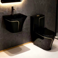 Inodoro Sifónico Integrado de Diseño Platino de Alta Calidad, Moderno y de Lujo, Personalizado para Baño