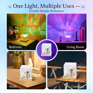 Lámparas <span class=keywords><strong>de</strong></span> Mesa Recargables Nórdicas <span class=keywords><strong>de</strong></span> Lujo para Sala <span class=keywords><strong>de</strong></span> Estar, Bar, Hogar, Hotel, Mesita <span class=keywords><strong>de</strong></span> <span class=keywords><strong>Noche</strong></span>, Dormitorio, Lectura, con <span class=keywords><strong>Brillo</strong></span> <span class=keywords><strong>de</strong></span> Onda y Cubo - Product Image 4