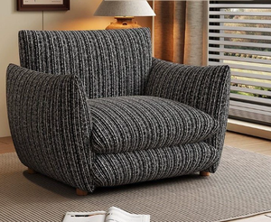 <span class=keywords><strong>Fauteuil</strong></span> individuel en bois de style français d'inspiration <span class=keywords><strong>vintage</strong></span> pour salon, chambre, bureau ou chaise longue confortable - Product Image 4