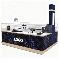 Présentoirs de comptoir personnalisés, kiosque de luxe, vitrine de présentation, magasin de bijoux de détail pour centre commercial, armoire de présentation en verre