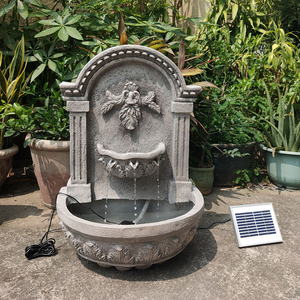 Fuente de Agua en Cascada de 3 Niveles con Aspecto de Piedra Natural, Decoración de Jardín Zen de Resina, con Luz LED, Duradera, para Montar en Pared Exterior, Arte de Lujo - Product Image 5