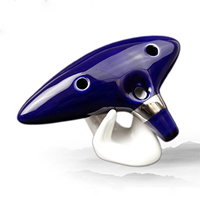 12 trous Ocarina bleu céramique Alto C légende d'Ocarina flûte instrument de musique traditionnelle chinoise