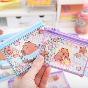 Bolsa de Archivo con Cremallera DHF1276 con Licencia Oficial de Chiikawa Capybara Mofusand, Linda y Animada, para Estudiantes, Tamaños A4, A5, B6, Mini Bolsa de Almacenamiento de Papelería con Diseño de Gato - Product Image 4