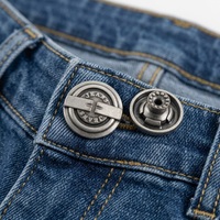 Boutons personnalisés gravés avec logo, motif de marque, 12 mm-17 mm, en alliage de zinc métallique doré, rivets en laiton, boutons pour jeans en denim pour vêtements