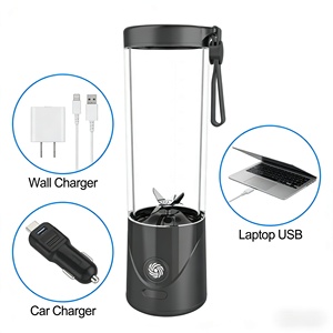 1L 6-Blade Push <b>Button</b> Control USB Rechargeable Cordless Portable Blender Eco-Friendly Design for Outdoor Use Smoothie Factory - Product Image 3