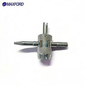 Outil de réparation de pneus de vélo MAXFORD, outil de nettoyage de pneus, outil de démontage de valve, tournevis 4 voies pour pneus de voiture et camion, extracteur de noyau de valve - Product Image 1