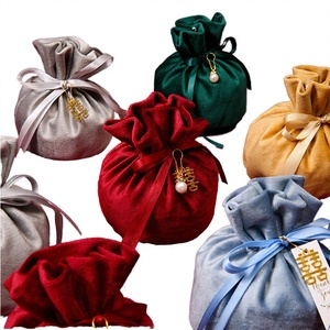 Custom Luxury Velvet Eco-Friendly Durable Jewelry <b>Drawstring</b> <b>Pouch</b> with Adjustable Closure for Wedding Gifts & Candy Portable - Product Image 3