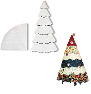 Modèles de couture de Noël 12 pouces Ensemble de courtepointe d'arbre de Noël fait à la main 7 pièces