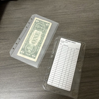Nouvelles pochettes pour classeur A6 à 6 trous, enveloppes de budget sans fermeture éclair, organiseur de documents, pochettes latérales ouvertes en PVC pailleté