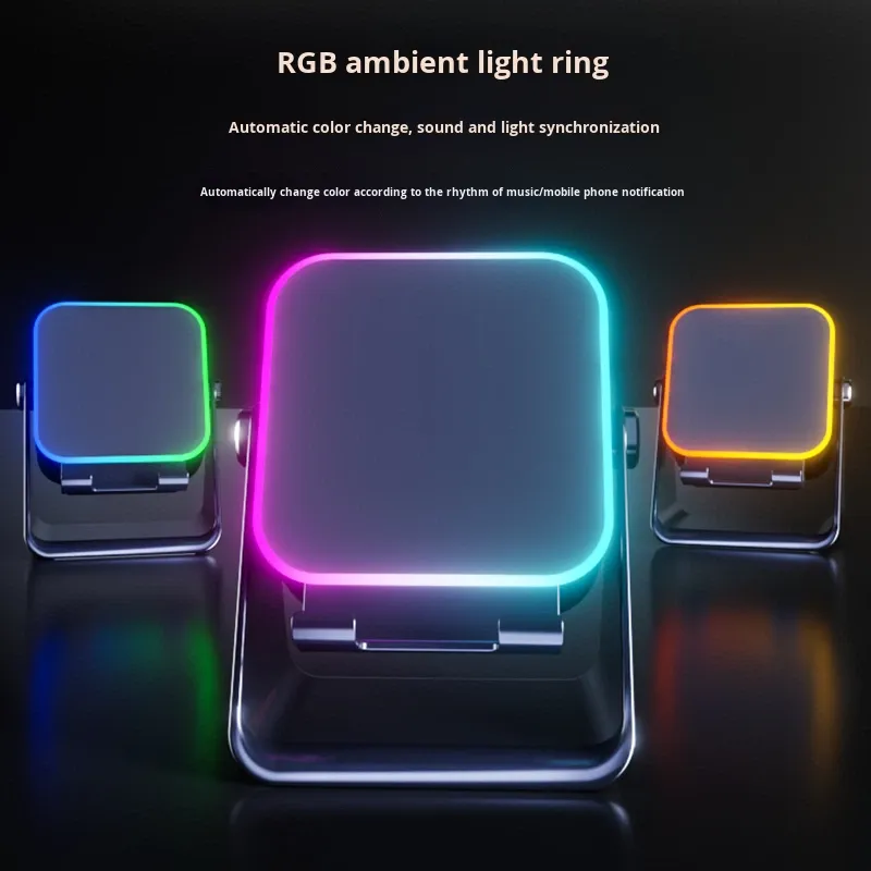 New Wireless Sensor Speaker Phone Desktop Stand with Atmosphere Light Bluetooth Speaker · image 3