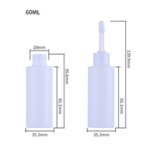 Flaconi in PE da 60ml 80ml 100ml per Alimenti per Gatti, Bottiglie in Plastica con Contagocce per Liquidi, <span class=keywords><strong>Gocce</strong></span> per Orecchie e Occhi, Lavaggio e Pulizia, Flaconi Morbidi con Punta - Product Image 3