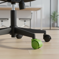 Roulettes de remplacement en nylon et PU de 50 mm pour chaise de bureau et de salon