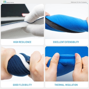 Tissu matelassé hexagonal 22D 6MM Soft Touch à boucles, composite <span class=keywords><strong>mousse</strong></span> laminée haute vitesse pour le soutien médical et l'intérieur automobile - Product Image 5