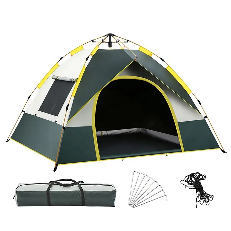 2 Person Family Outdoor Tent With Windows Windproof Dome Tent Camping Anti-UV Waterproof Camping Tents
