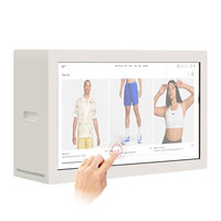 Boîte d'affichage vidéo lcd transparente de 21.5 pouces, écran tactile, vitrine de produit, lecteur de publicité, affichage numérique