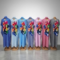 Afrikanisches Damen-Maxikleid in Übergröße, Kaftan, Boubou, Ankara-Wachsdruck, gestreift, abstrakt, Bubu-Kleid, traditionelle ethnische Kleidung