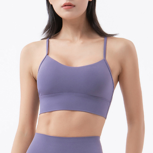 Soutien-gorge de sport Gym Crop Top High Impact pour les femmes <span class=keywords><strong>Fitness</strong></span> Sexy Off the Shoulder Halter Rembourré Yoga Bra - Product Image 6