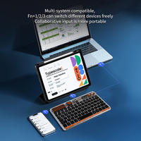 Clavier sans fil BT ultra fin à 78 touches, rechargeable, silencieux, pour PC, Mac, iPad, iPhone, Android, Windows