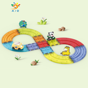 AJB Simpatico Regalo Educativo per Bambini Pista Magnetica con Animali Personaggi dei Cartoni Animati Auto Elettriche Giocattolo per Bambini - Product Image 3