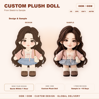 Poupée en peluche anthropomorphe personnalisée, figurine de fille mignonne, en coton PP doux, cadeau de collection, vente en gros