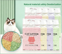 Litière pour chat au tofu et thé vert 2kg, agglomération rapide, forte absorption d'eau, faible poussière, vente en gros directe usine