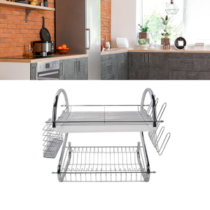 Estante de Almacenamiento Metálico de Alta Calidad para Cocina, Multifuncional, de 2 Niveles, Escurridor de Platos, Soporte para Tabla de Cortar, Escurridor de Fregadero - Product Image 5