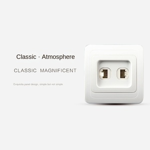 Prise d'ordinateur standard européenneDouble réseau universel Internet Ethernet International Multi Computer Multimedia Wall Socket - Product Image 2