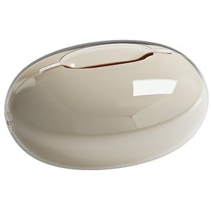 Tissue Box Cream White Oval Waterproof Multipurpose For Living Room Coffee <b>Table</b> - Product Image 1