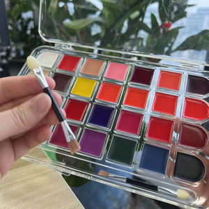 थोक कस्टम लोगो 28 रंग वर्णक भोजन जलरोधक और पसीना-सबूत चिकनी बहु-कार्यात्मक नेत्र छाया ब्लश होंठ प्लेट - Product Image 3