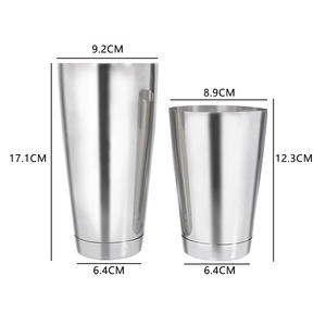 Ensemble de shakers à cocktails Boston en acier inoxydable coloré en gros, capacité de 550 ml/830 ml, outil de <span class=keywords><strong>bar</strong></span> moderne - Product Image 4