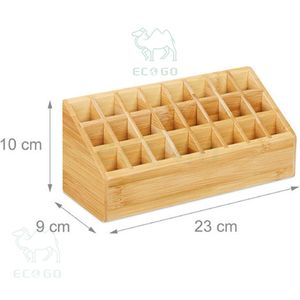 23*9 CM Bambou Rouge À Lèvres Organisateur Rectangle Bureau Maquillage Organisateur avec Laque Technique - Product Image 2