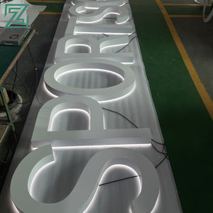 لوحة شعار الأعمال المكتبية داخل وخارج المنزل بإضاءة خلفية لوجو الحائط للشركة ثلاثي الأبعاد حروف ليد - Product Image 2