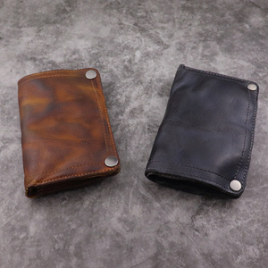 Portafoglio Unisex di Lusso in Vera Pelle di Vacchetta Vintage con Bottone e Ampio Scomparto per Monete - Product Image 4