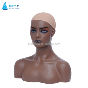 Perruque de <span class=keywords><strong>tête</strong></span> américaine avec coiffe <span class=keywords><strong>à</strong></span> épaule, modèle pour l'afrique <span class=keywords><strong>et</strong></span> les états-unis avec présentoir de maquillage, populaire, - Product Image 4