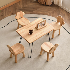 Table à manger moderne et compacte carrée et ronde en bois massif pliable pour petite salle à manger, cuisine, meubles de maison prêts à être expédiés - Product Image 1