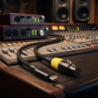 Adaptateur USB-C Type-C mâle vers XLR 3P femelle pour ordinateur et téléphone, câble convertisseur audio microphone pour HDTV et haut-parleur