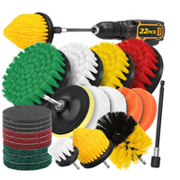 Kit de 22 brosses pour perceuse, ensemble de brosses industrielles en nylon pour salle de bain, cuisine et detailing automobile, support OEM