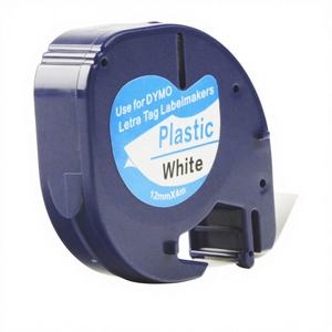PUTY Letra Tag 91201 Étiquette compatible en plastique noir sur blanc <span class=keywords><strong>pour</strong></span> imprimante <span class=keywords><strong>Dymo</strong></span> <span class=keywords><strong>Ruban</strong></span> <span class=keywords><strong>Letratag</strong></span> 91201 <span class=keywords><strong>pour</strong></span> imprimante - Product Image 1