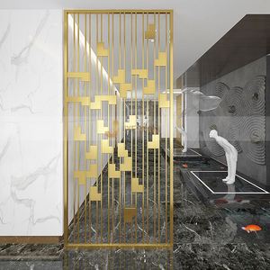 Customized EX156 Laser Cut Stainless Steel Multifunctional Durable Divider <b>Screen</b> Partition Modern Chinese Style Metal Room - Product Image 6