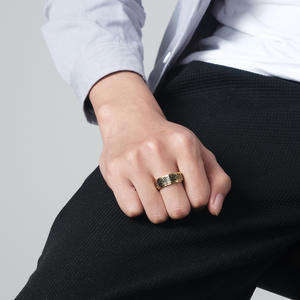 <b>Celtic</b> Knot Titanium Steel Rotating <b>Ring</b> Black Unisex Wedding Band 8mm Width - Product Image 3