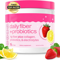 Poudre de fibres quotidienne OEM avec probiotiques, collagène et électrolytes, un complément alimentaire pour le bien-être général.
