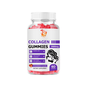 OEM ODM Adult Strawberry Cream Flavor Hydrolyzed Collagen Gummies Biotin Zinc Vitamin D3 Complex for Hair and Nails - Product Image 1
