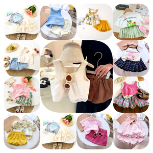 Completo Set Estivo 2026 all'Ingrosso per Bambine e Ragazze - Stile Carino - Product Image 1