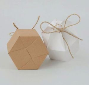 Cajas de Cartón Hexagonales para Dulces, Estilo Kraft, a la Moda, Nueva Llegada, Disponibles en Stock - Product Image 4