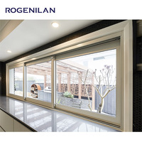 Ventana Corredera de Aluminio Color Champán Estándar CE, Puertas y Ventanas Correderas de Vidrio, Ventana Corredera de Aluminio Color Bronce
