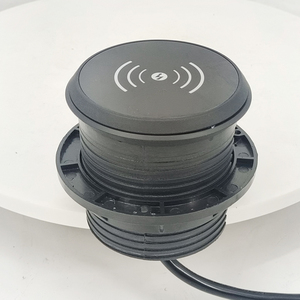 Toma de corriente redonda con salida USB de 65W PD20W QC3.0, salida empotrada de escritorio con carga inalámbrica rápida para teléfono móvil - Product Image 4