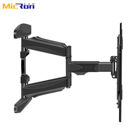 Soporte de Pared para TV de 55-85 Pulgadas, Comercial, para Cine en Casa, 68 kg, Movimiento Completo, Inclinación y Giro, VESA 600x400, Largo Alcance