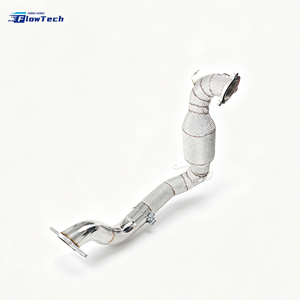 Downpipe haute performance pour Mercedes A35 W177 M260 2.0T en acier inoxydable 304, fixation directe avec bouclier thermique - Product Image 3